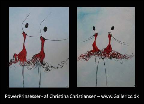 Powerprinsesser farverige malerier med dansere af billedkunstneren Christina Christiansen