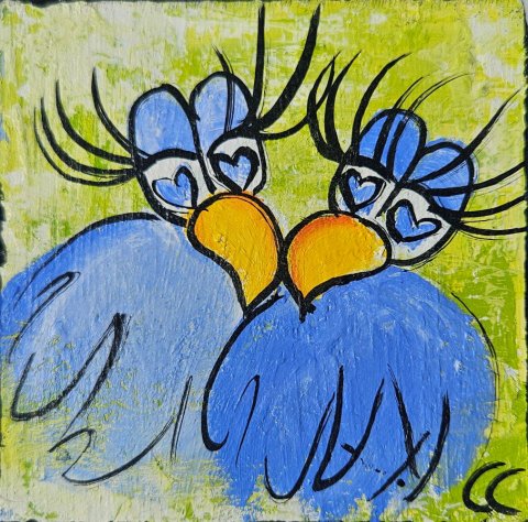 To sm� k�rlighedspip i det gr�nne